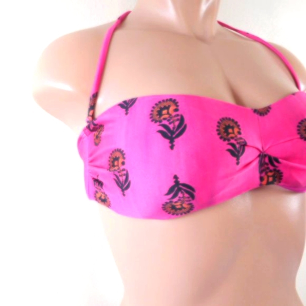 VIX MEDIUM Women New Bikini Top Swimwear Pink Black Laos B Fly Bandeau Swim - Picture 4 of 8
